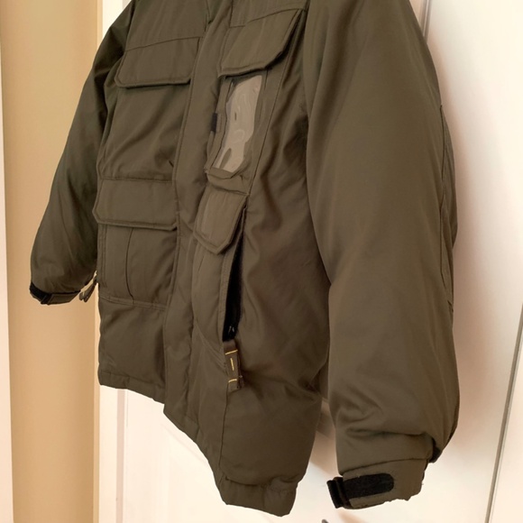 Gap Kids Winter Down Puffer Hooded Parka Jacket in Olive Green Size Large (10 ) - Picture 7 of 14